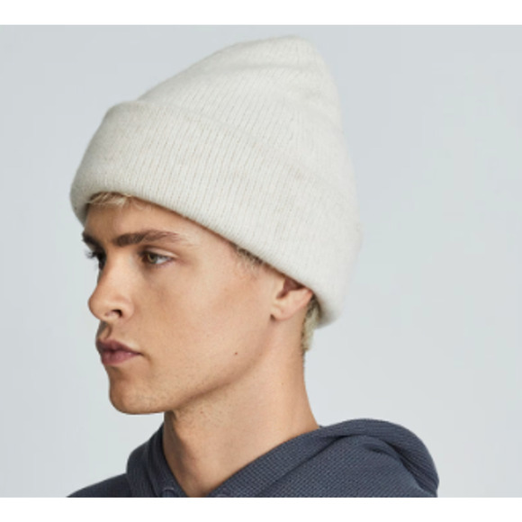 NWT Everlane Unisex The Felted Merino Beanie Hat Heathered Oat One Size main image 4